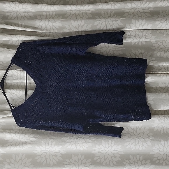 Navy Blue Women's Sweater Size M - Picture 6 of 9